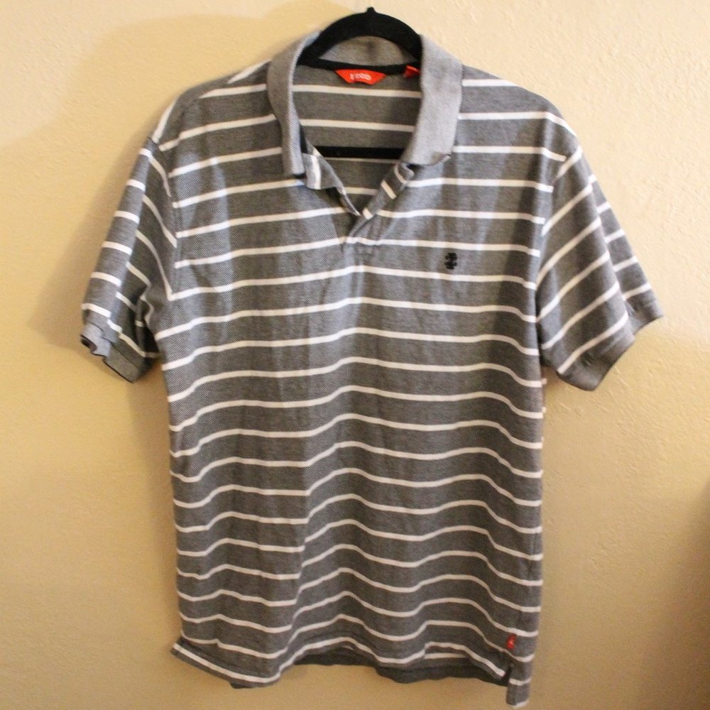 IZOD Grey and White Polo Size XL